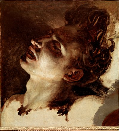 Cabeça de um jovem morto Pintado por Jean Louis Theodore Gericault (1791-1824) Sol do século XIX. 31x33 cm Rouen, Musee des Beaux Arts de Theodore Gericault