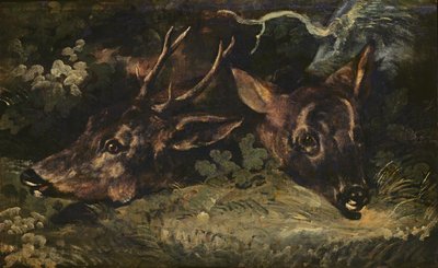 Cabeças do cervo das ovas, 1815 de Theodore Gericault