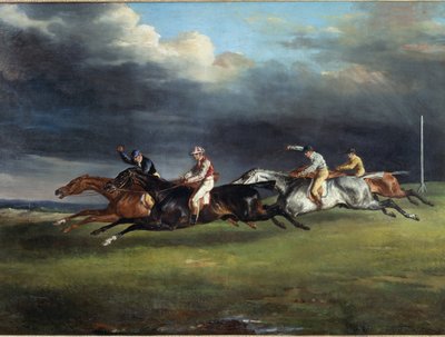 Horse Race diz o derby em Epsom Pintura de Theodore Gericault de Theodore Gericault