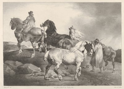 Cavalos levados a uma feira de Theodore Gericault