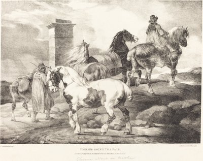 Cavalos indo para uma feira de Theodore Gericault