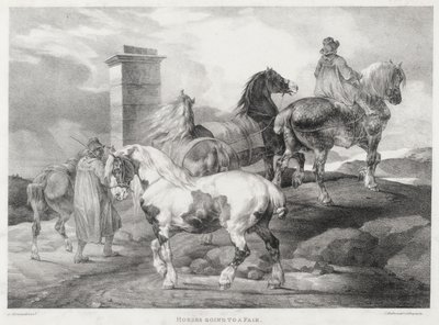 Cavalos a caminho de uma feira de Theodore Gericault