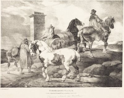 Cavalos a caminho de uma feira de Theodore Gericault