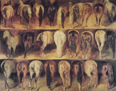 Hindquarters dos cavalos de Theodore Gericault
