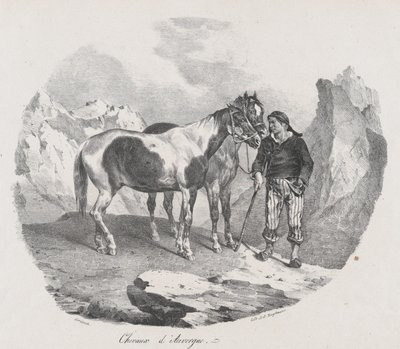 Cavalos de Auvergne, 1822. de Theodore Gericault