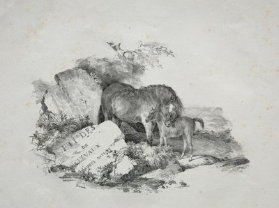A égua e seu potro. de Theodore Gericault