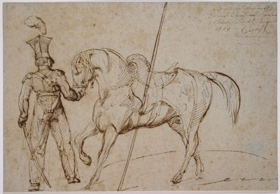 Lança e cavalo de Theodore Gericault