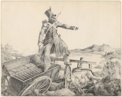 O Caisson de artilharia (Artillery Caisson) de Theodore Gericault