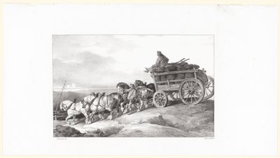 O Vagão de Carvão (The Coal Wagon) de Theodore Gericault