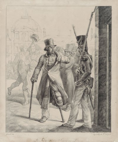 O Guarda Suíço no Louvre (The Swiss Royal Guard Sentry at the Louvre) de Theodore Gericault