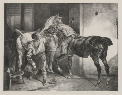 O Ferrador Inglês (The English Farrier) de Theodore Gericault