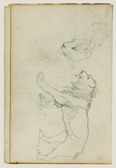 Leão a caminhar, cabeça de leoa de Theodore Gericault
