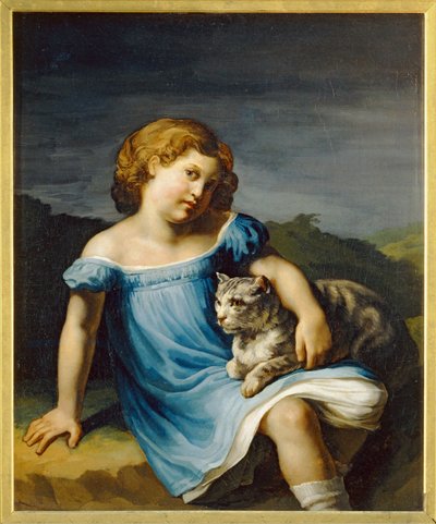 Louise Vernet em criança. Louise Vernet, filha de Horace Vernet e futura esposa do pintor francês Paul Delaroche ... de Theodore Gericault