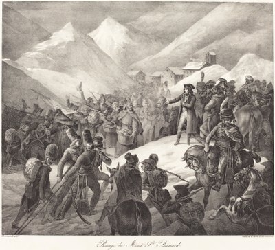 Passage du Mont St. Bernard (Exército de Napoleão cruzando a passagem de São Bernardo) de Theodore Gericault