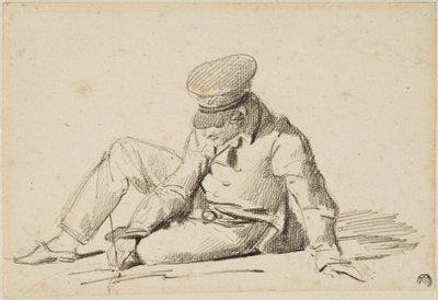 Menino a desenhar na rua de Theodore Gericault