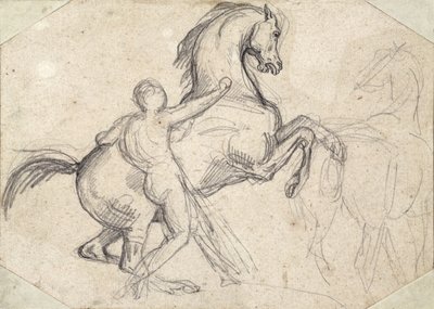 Criação de garanhão realizada por um homem nu de Theodore Gericault