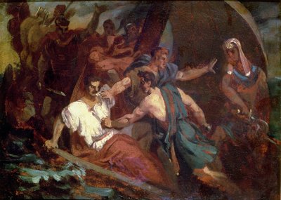 Revolta em um veleiro de Theodore Gericault