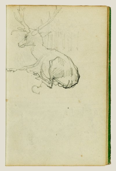 Veado sentado de Theodore Gericault