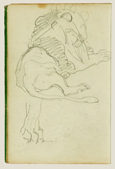 Leão sentado de Theodore Gericault