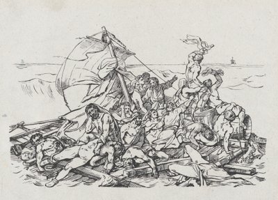 Naufrágio da Medusa, 1820 de Theodore Gericault