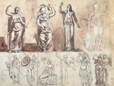 Estudo de modelos antigos de Theodore Gericault
