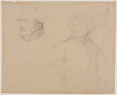Estudo de dois soldados de Theodore Gericault