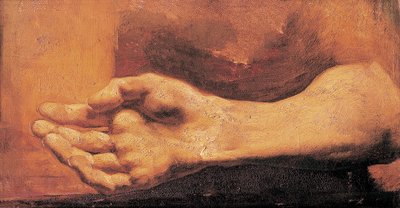 Estudo de uma mão e braço de Theodore Gericault