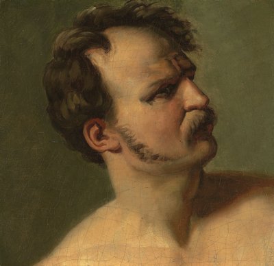 Estudo de um homem de perfil, c.1812 de Theodore Gericault