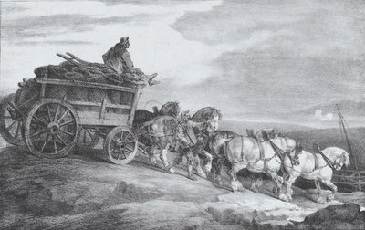 A carroça de carvão [sic.], 1821. de Theodore Gericault