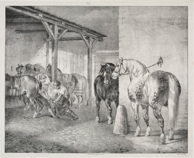 O galpão do ferreiro de Theodore Gericault