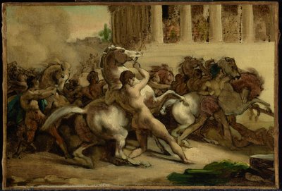 A Corrida dos Cavalos Sem Cavaleiro de Theodore Gericault
