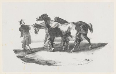 Três cavalos a caminho do matadouro (Three Horses Being Led to the Slaughterhouse) de Theodore Gericault