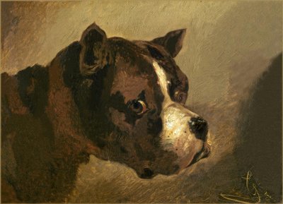 Cabeça de buldogue de Theodore Gericault
