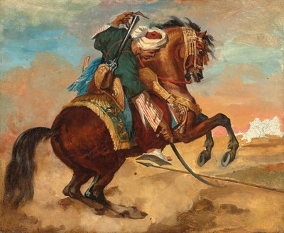 Cavalo de Cor de Castanheiro, c. 1810 (óleo sobre tela) de Theodore Gericault