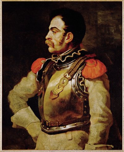 Un carabinier - um mosquetão, um agente da polícia italiana ... de Theodore Gericault