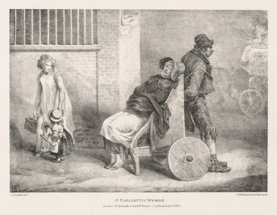 Vários assuntos extraídos da vida e da pedra: uma mulher paralítica, 1821. de Theodore Gericault