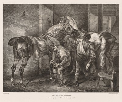 Vários assuntos extraídos da vida e na pedra: o ferrador inglês de Theodore Gericault