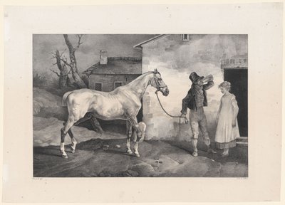 Cavalo velho à porta de uma estalagem (An Old Horse at the Door of an Inn) de Theodore Gericault