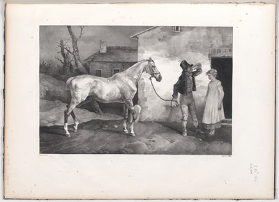Cavalo velho à porta de uma estalagem (An Old Horse at the Door of an Inn) de Theodore Gericault