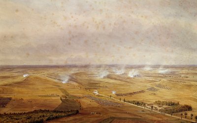 Coalition Wars: "The Battle of Valmy on 20/09/1792 which saw the victory of the French against the Prussians" Watercolour gouachee de Theodore Jung (1803-1865) 1792 Sun. 0,63x0,99 m de Theodore Jung