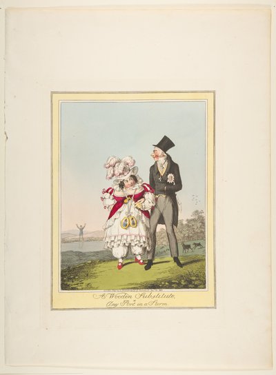 Um substituto de madeira ou qualquer porto em uma tempestade, 19 de janeiro de 1821. de Theodore Lane