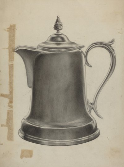 urna de café em estanho de Theodore Pfitzer