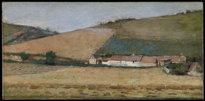 Uma fazenda entre colinas, Giverny, c.1887 de Theodore Robinson