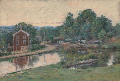 Noite no Lock, Napanoch, Nova York, 1893. de Theodore Robinson