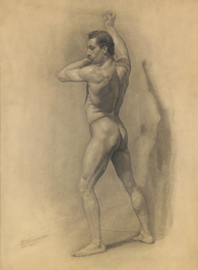 Estudo da figura masculina, 1875 de Theodore Robinson