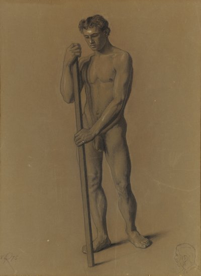Estudo da figura masculina, 1875 de Theodore Robinson