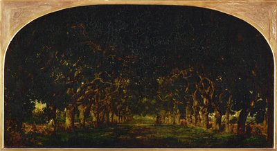 Avenida dos castanheiros no castelo de Souliers, perto de Bressuire ... de Theodore Rousseau