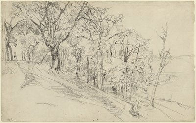 Floresta em Boisrémond (frente); Casa de campo numa floresta (verso) de Theodore Rousseau