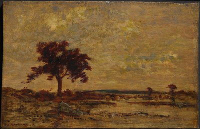 Pântanos, não datado (óleo sobre painel de madeira) de Theodore Rousseau