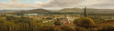 Paisagem Panorâmica perto do Rio Mosela, c. 1830. de Theodore Rousseau
